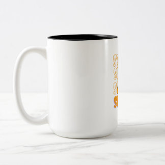 Süßes orange Geister Halloween-Design für die grus Zweifarbige Tasse
