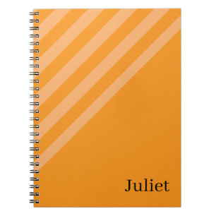 Süßes orange gestreiftes Spiralnotizbuch Notizblock