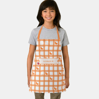 Süßes orange Gingham Schürze