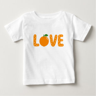 Süßes Orange LOVE Kinder-T-Shirt Baby T-shirt