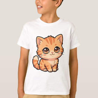 Süßes Orange Tabby Kätzchen Basic Jungen T-Shirt