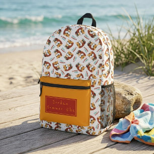 Süßes orangefarbenes Tigermuster mit individuellem Bedruckter Rucksack