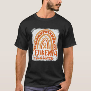 Süßes oranges Band Regenbogen gebleicht Leukämie b T-Shirt