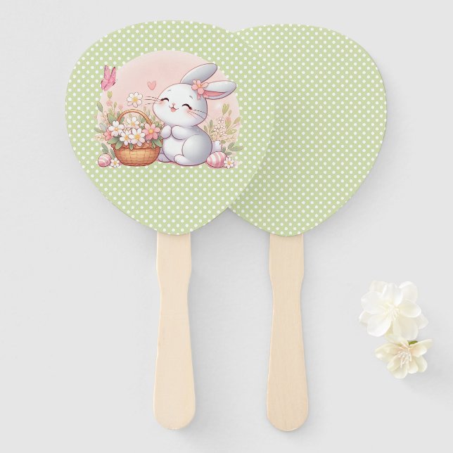 Süßes Osterhäschen mit Ei Fächer (Vorne und Hinten)