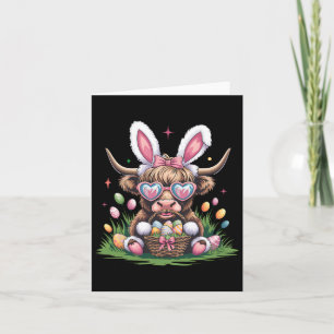 Süßes Osterhasen-Kuh-Design Kuhliebhaber Lustig Karte