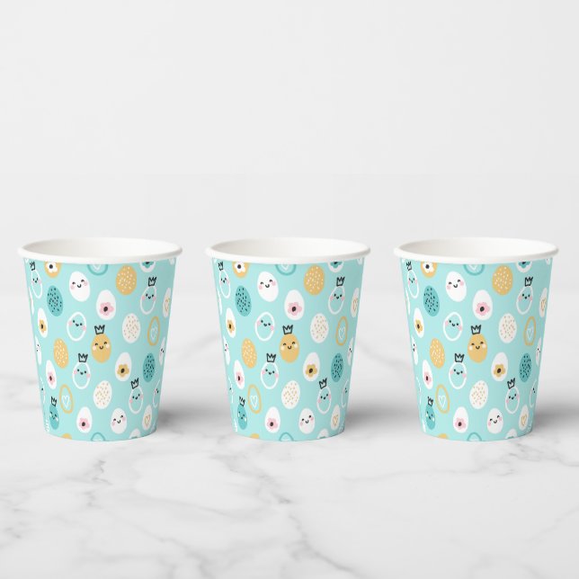 Süßes Osterhasen-Muster Kawaii Eier Pappbecher (Multi)