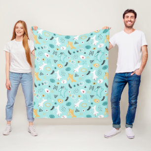 Süßes Osterhasen-Muster Kawaii Kaninchen Eier Fleecedecke