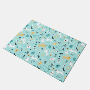 Süßes Osterhasen-Muster Kawaii Kaninchen Eier Fußmatte