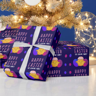 Süßes Osterküken und Eier Frohe Osterfeiertage Geschenkpapier