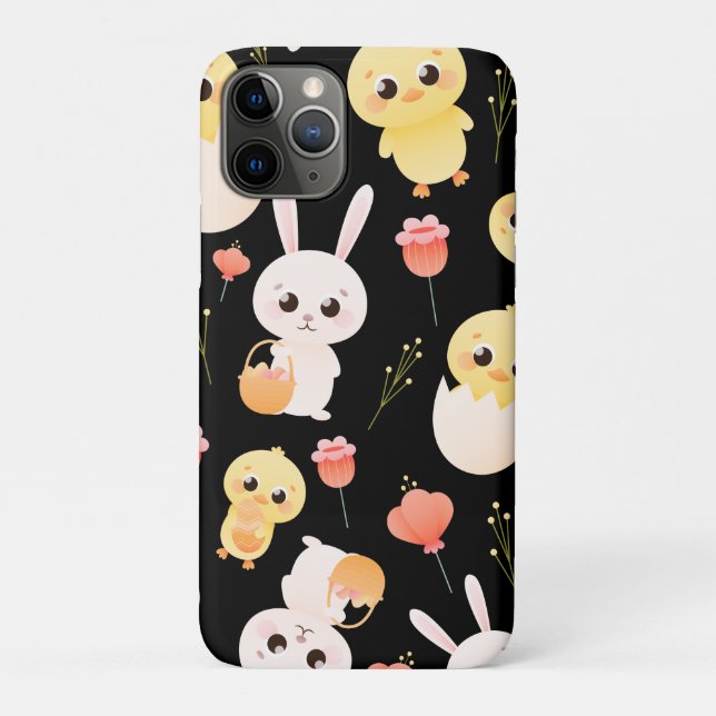 Süßes Ostern-Hühner & -Hasen Nahtloses Muster  Case-Mate iPhone Hülle (Rückseite)