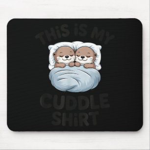 Süßes Otter-Paar kuschelt Das ist mein Kuscheln Mousepad