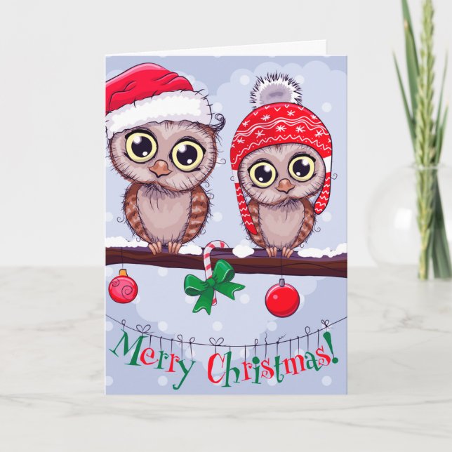 Süßes Owl zu Weihnachten (Vorderseite)