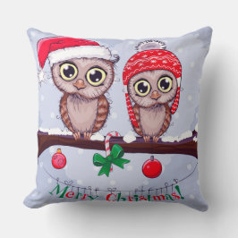 Süßes Owl zu Weihnachten Kissen