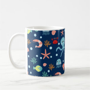 Süßes Ozean-Meeresleben-Muster Kaffeetasse