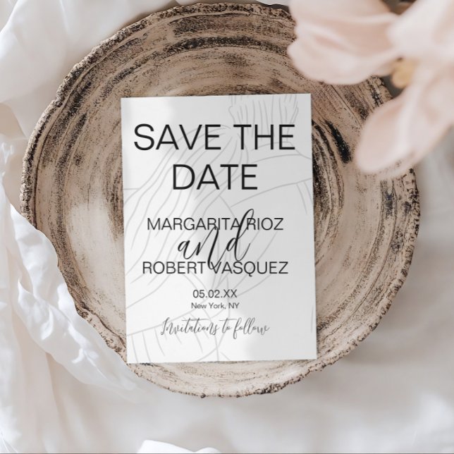 Süßes Paar Umarrmt Skript Save the Date Einladung (Von Creator hochgeladen)