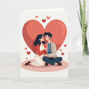 Süßes Paar Wahre Liebe Herz Karte