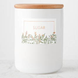 Süßes Pachy florales Etikett für Lebensmittelbehäl