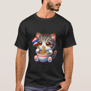 Süßes Pad Thai Kätzchen Thailand Liebe Katze Nudel T-Shirt