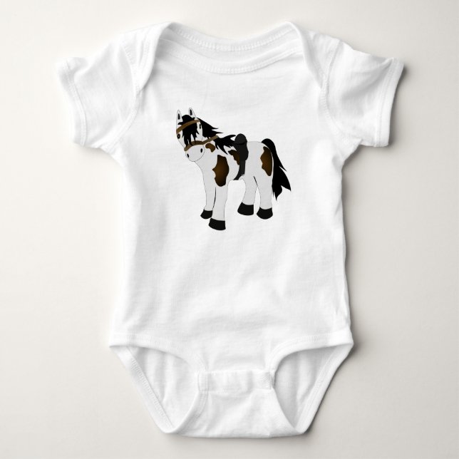 Süßes Paint Pony Baby Strampler (Vorderseite)