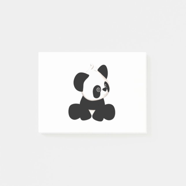 Süßes Panda-Design Post-it Klebezettel (Vorderseite)