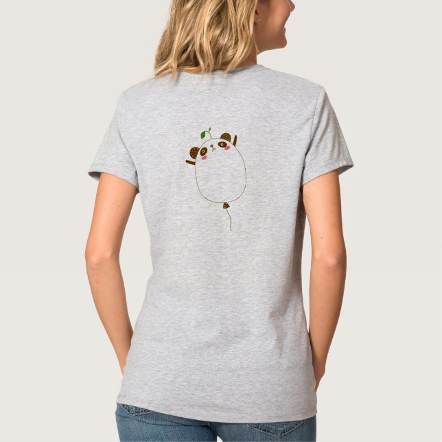 Süßes Panda-Design-T-Shirt T-Shirt (Rückseite)
