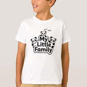 Süßes Panda-Familien-T-Shirt - 2 Eltern 1 Kind T-Shirt