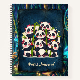 Süßes Panda-Freunde-Notizbuch Notizbuch