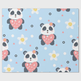Süßes Panda-Geschenkpapier, Kawaii-Geschenkverpack Geschenkpapier