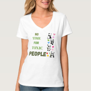 Süßes Panda-Grafik-T-Shirt mit Slogan T-Shirt
