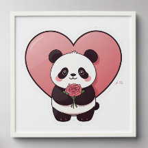 Süßes Panda-Herz