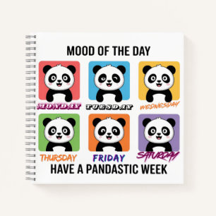 Süßes Panda-Stimmungs-Tagebuch – Kawaii-Woche Notizbuch