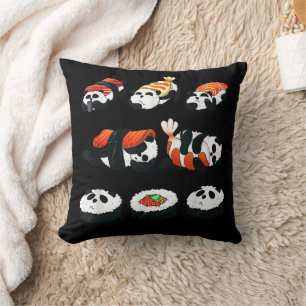 Süßes Panda Sushi Umarmen Maki Liebhaber Lustiges Kissen