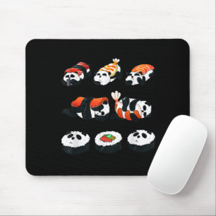 Süßes Panda Sushi Umarmen Maki Liebhaber Lustiges Mousepad