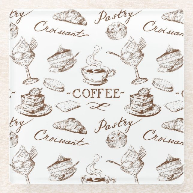 Süßes Papier Glasuntersetzer (Vorderseite)