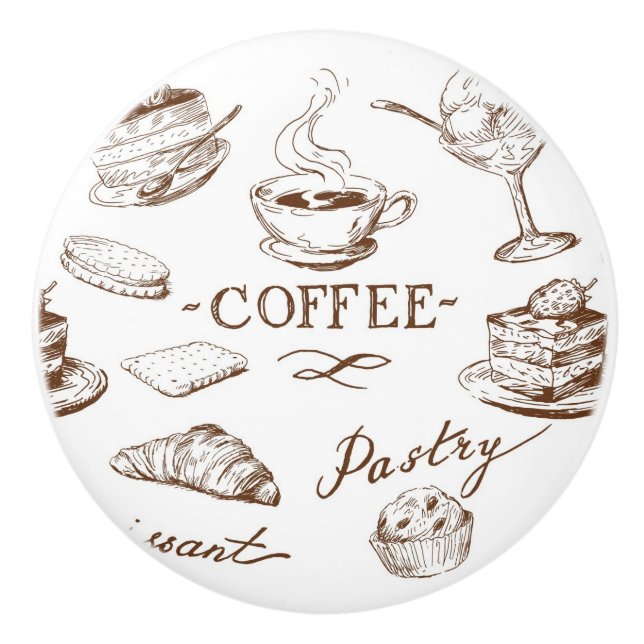 Süßes Papier Keramikknauf (Vorderseite)