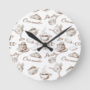 Süßes Papier Runde Wanduhr