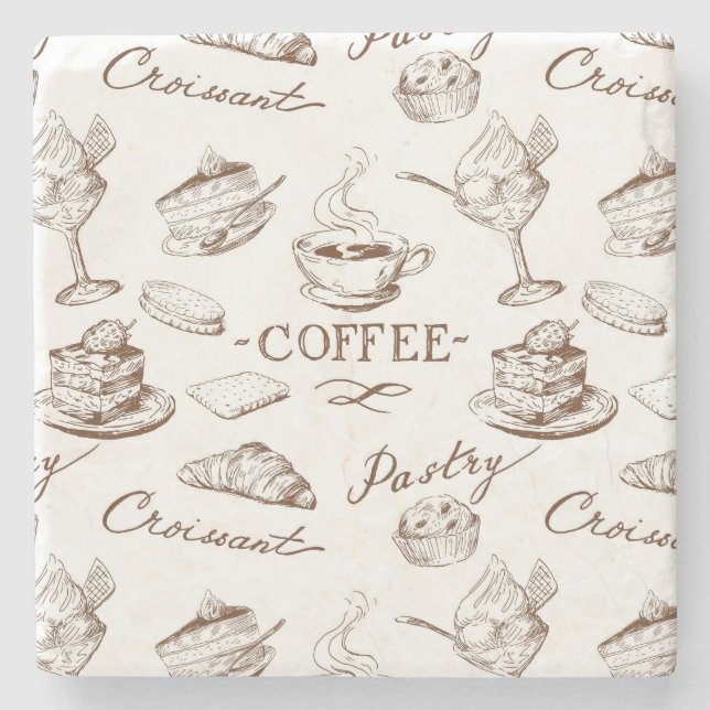 Süßes Papier Steinuntersetzer (Vorderseite)