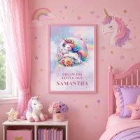 Süßes Pastell-Einhorn Magischer Tag Mädchen Geburt