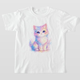 Süßes Pastell-Galaxie-Katze T-Shirt