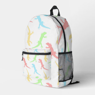 Süßes Pastell-Gecko-Echsen-Nahtlos-Muster Bedruckter Rucksack