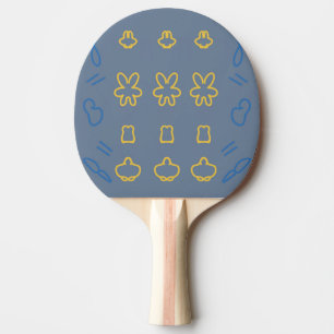 Süßes Pastell-Kawaii-Ästhetik-Minimalist-Muster Tischtennis Schläger
