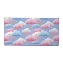 Süßes Pastell-Kawaii-Wolken-Himmel-Muster