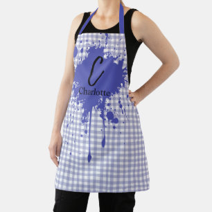 Süßes Pastell-Navy-Gingham Schürze