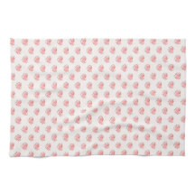 Süßes Pastell-Rosa-Herzmuster-Geschirrtuch