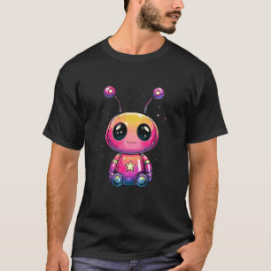 Süßes Pastell-Weltraum-Kreatur Regenbogen-Alien T-Shirt