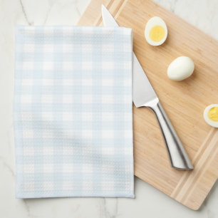 Süßes Pastellblau Gingham Geschirrtuch