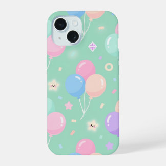 Süßes pastellgrün mit Ballons Case-Mate iPhone 15 Hülle