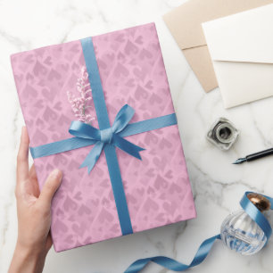 Süßes pastellrosa Herz Muster Mädchenhaft Geschenkpapier