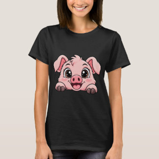 Süßes Peekaboo-Schwein T-Shirt