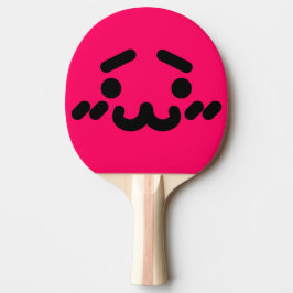 Süßes peinliches Gesicht Rosa Tischtennis Schläger